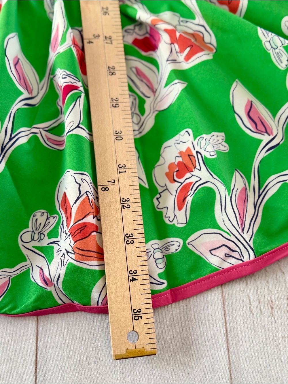 Mary Square Naomi Pretty Petals Green Floral Ruffle Mini Dress 2X NWT - Picture 11 of 13